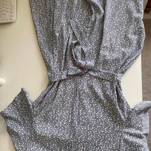 Floral Knee-length A-line Dress w/ Bow - Picture 6 of 7